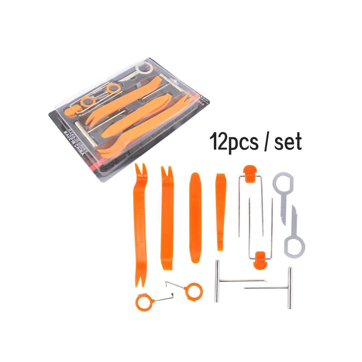 GENERICO - Kit 12 Herramientas Desarmar Panel Desmontar Tablero Auto