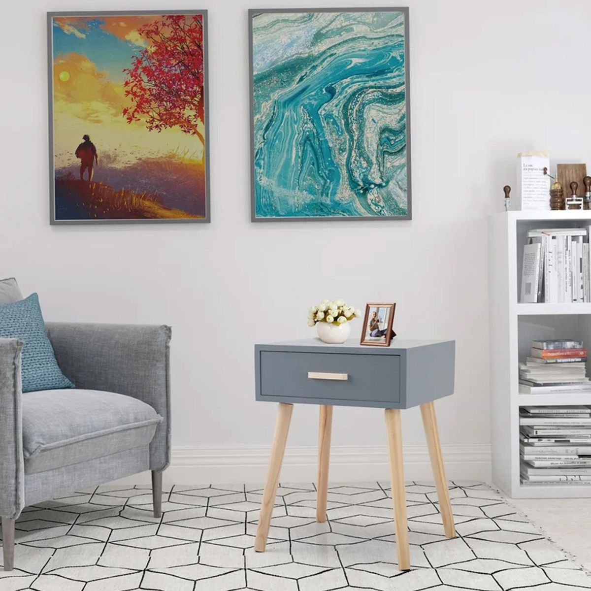 VENTITAS HOME - Set 2 Veladores Vintage Paula Ventitas Home Plomo