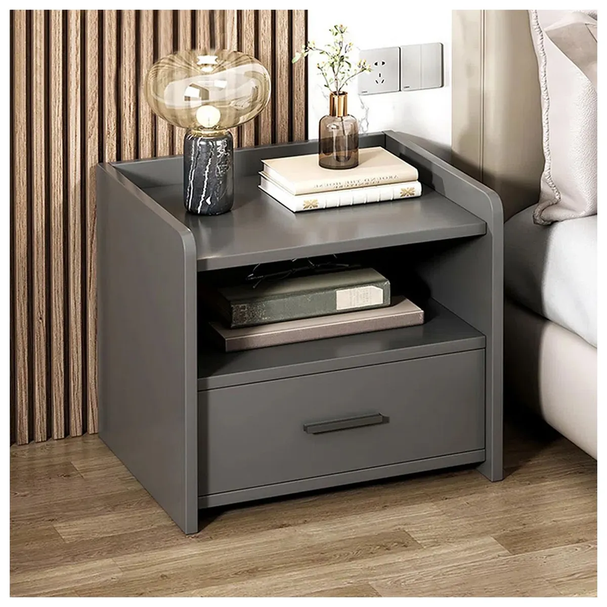 VENTITAS HOME - Velador Moderno Moura Ventitas Home Plomo