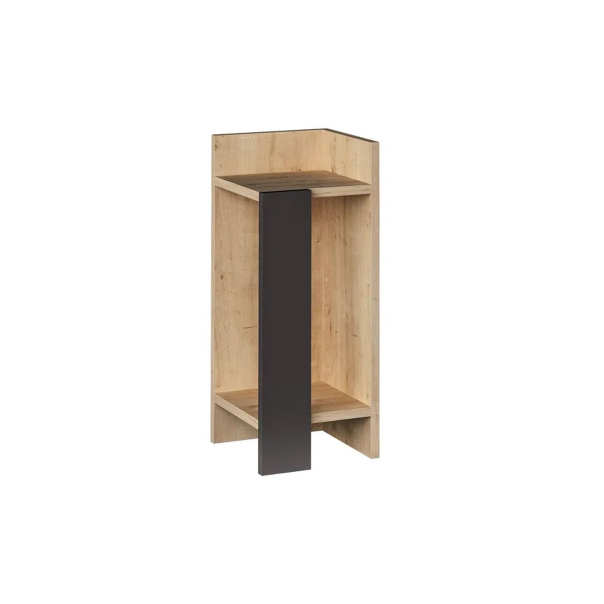 VENTITAS HOME - Mesa Auxiliar Velador Vienna Ventitas Home Espresso y Plomo