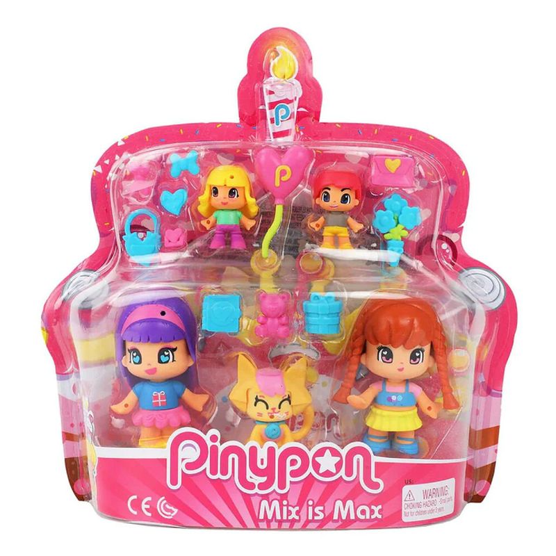 PINYPON - Juguete Muñeca Celebración de Cumpleaños + Accesorios