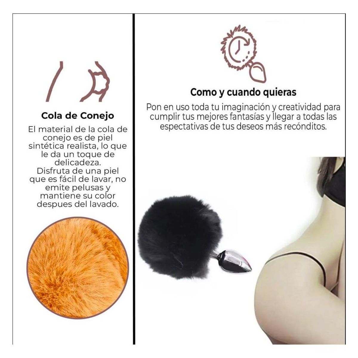 GENERICO - Plug Dilatador Cola Conejo Consolador