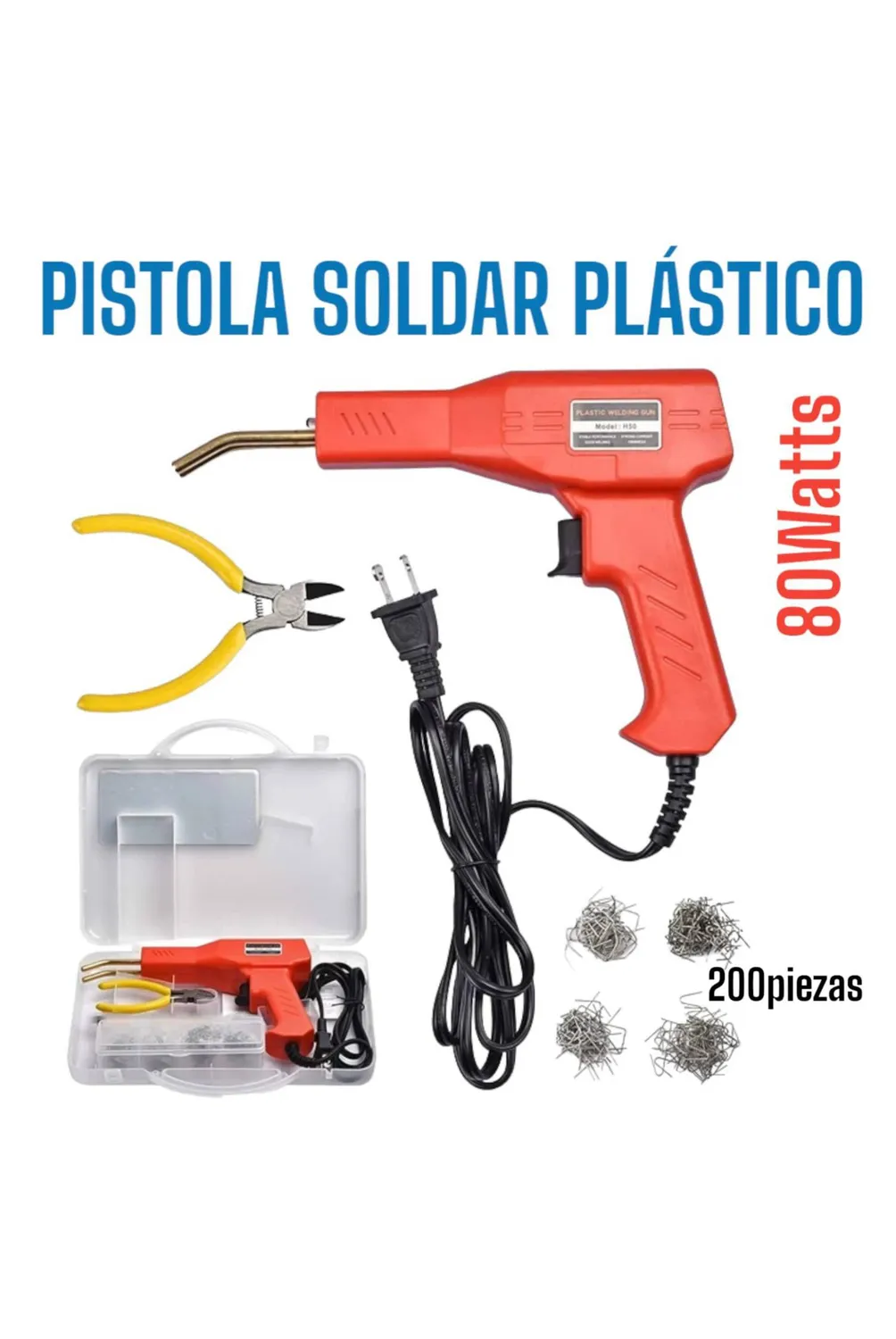 Soldador de Plastico, 50W Pistola para Soldar Plastico, Kit de