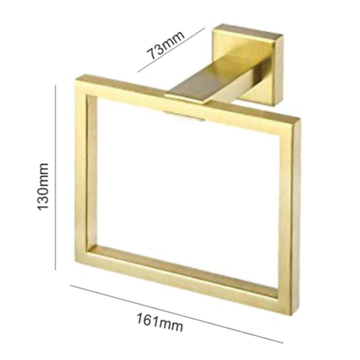 GENERICO - Toallero de mano cuadrado para baños de acero inoxidable delux