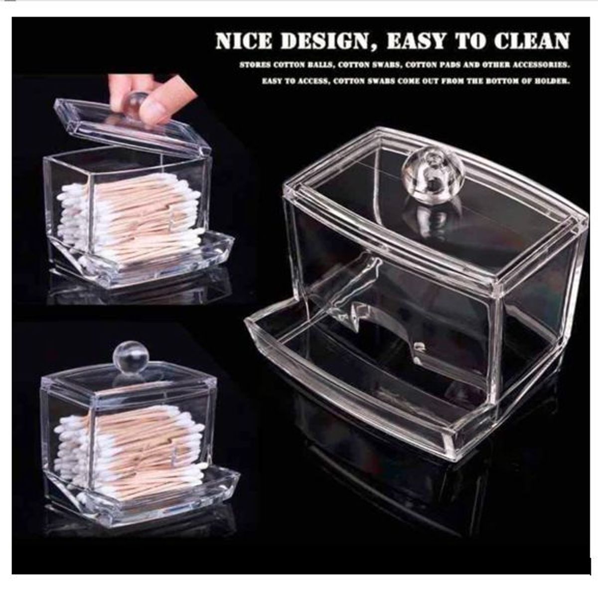 GENERICO - Almacenamiento de Hisopos de algodón con Tapa