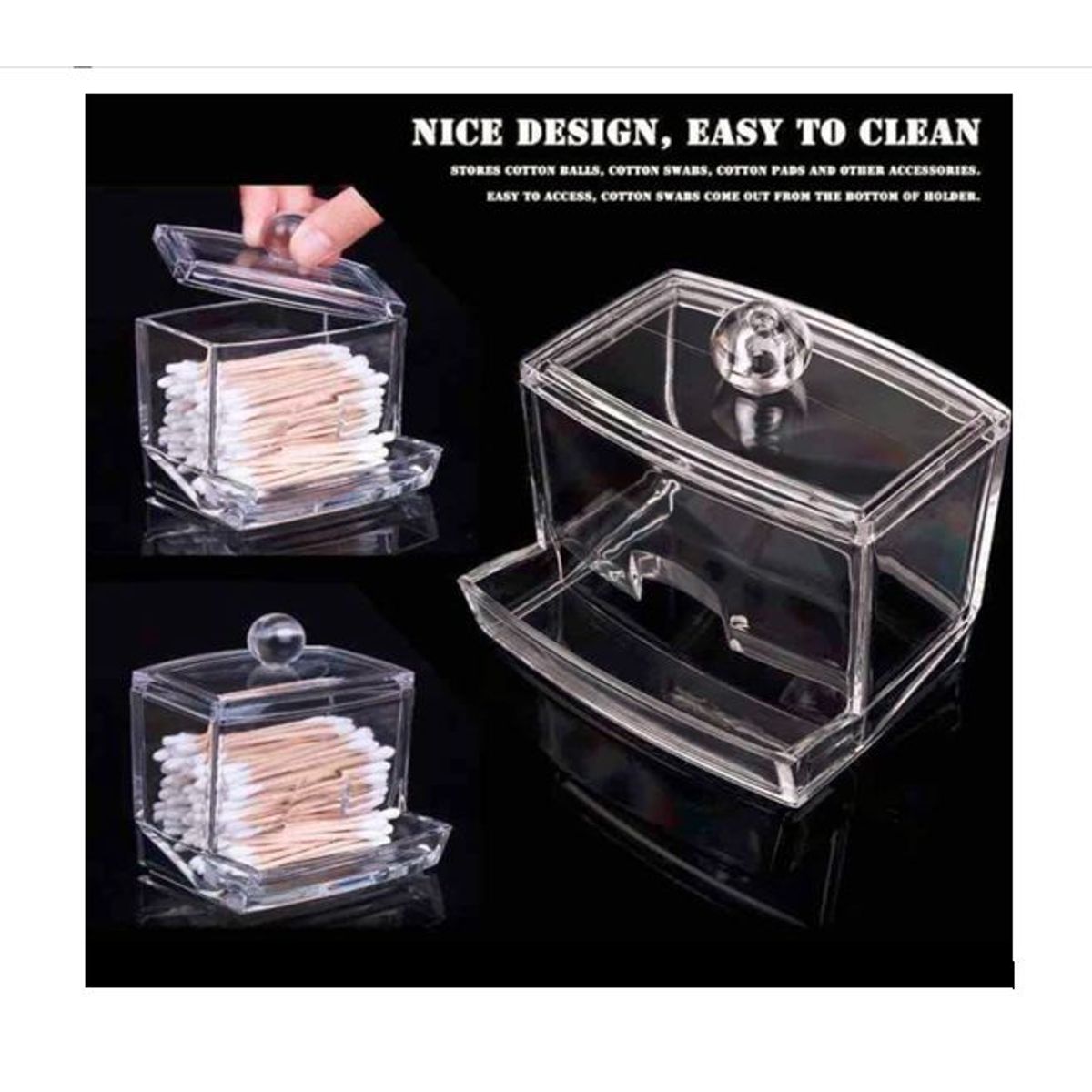 GENERICO - Almacenamiento de Hisopos de algodón con Tapa