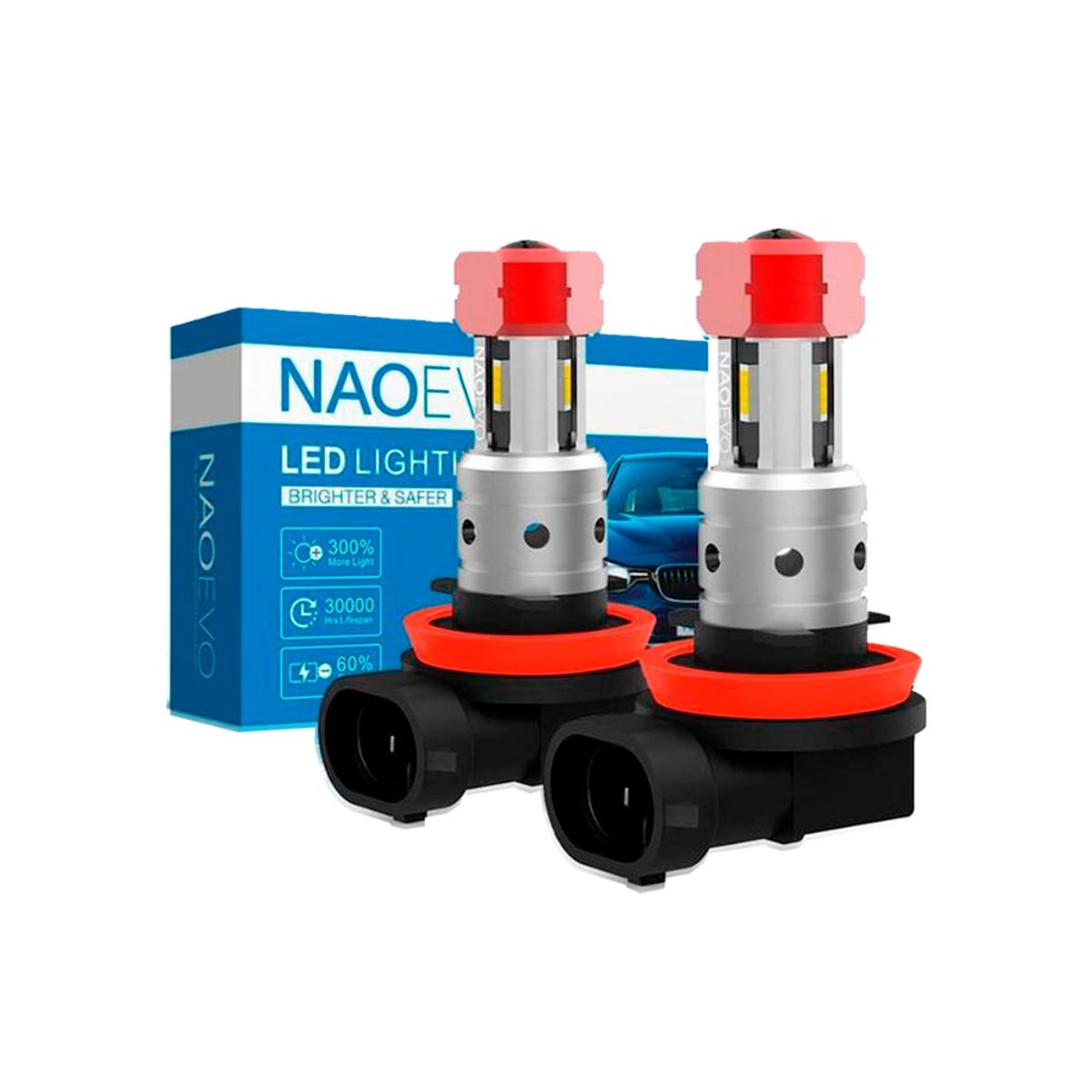 NAOEVO - Focos LED Serie N86 Base 9006 Luz Ambar NAOEVO