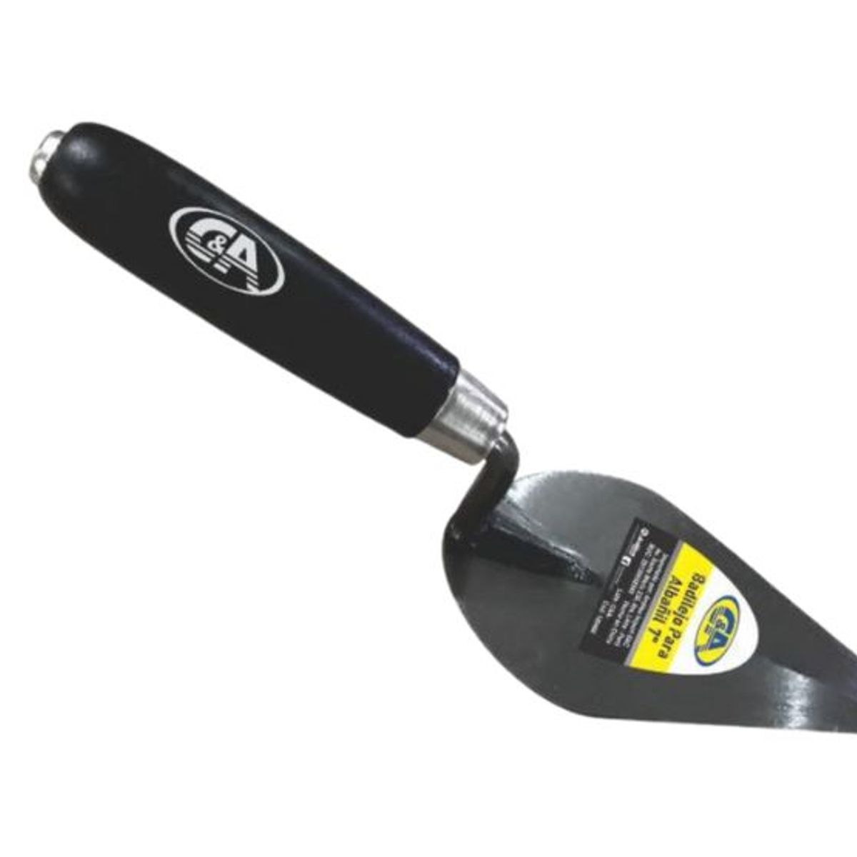 C AND A TOOLS - Badilejo para Albañil 6"  Mango Madera C&A  - Negro  / Gris