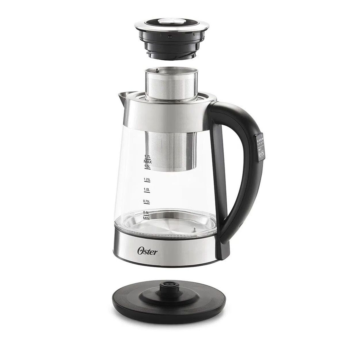 OSTER - Hervidor eléctrico de vidrio con Infusor Oster 1.7 lt BVSTKT8990