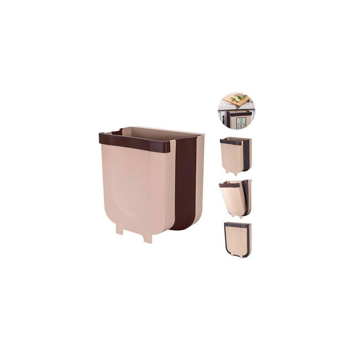 GENERICO - Tacho de Basura Plegable para Cocina Papelera