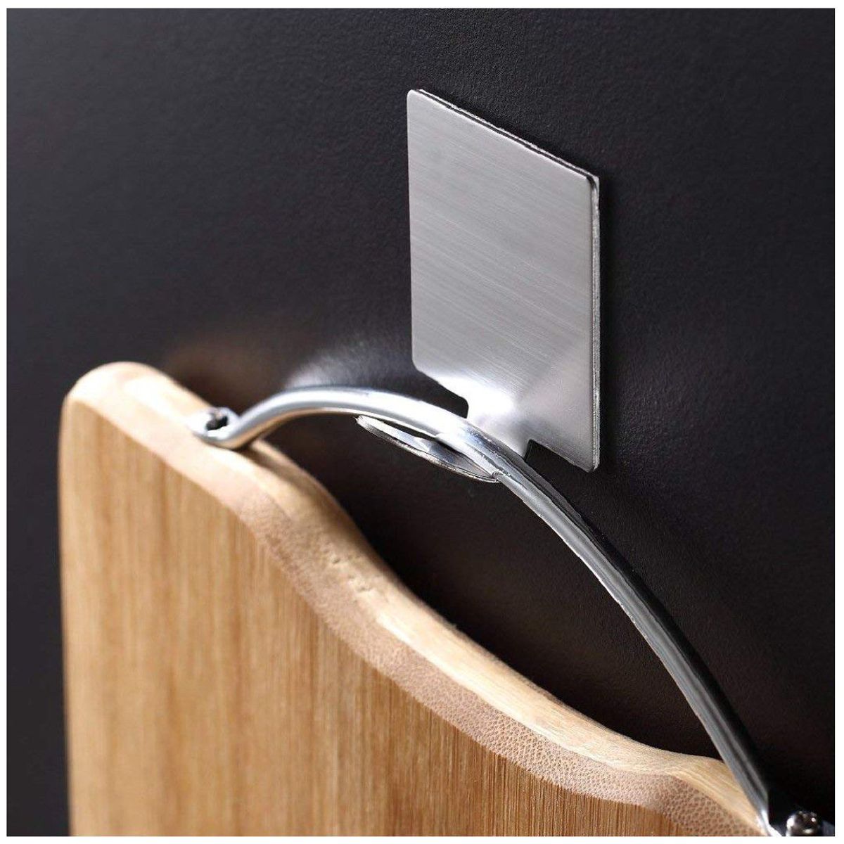 TODO FIT - Set de 3 ganchos autoadhesivos con diseño cuadrado – Organización práctica y moderna