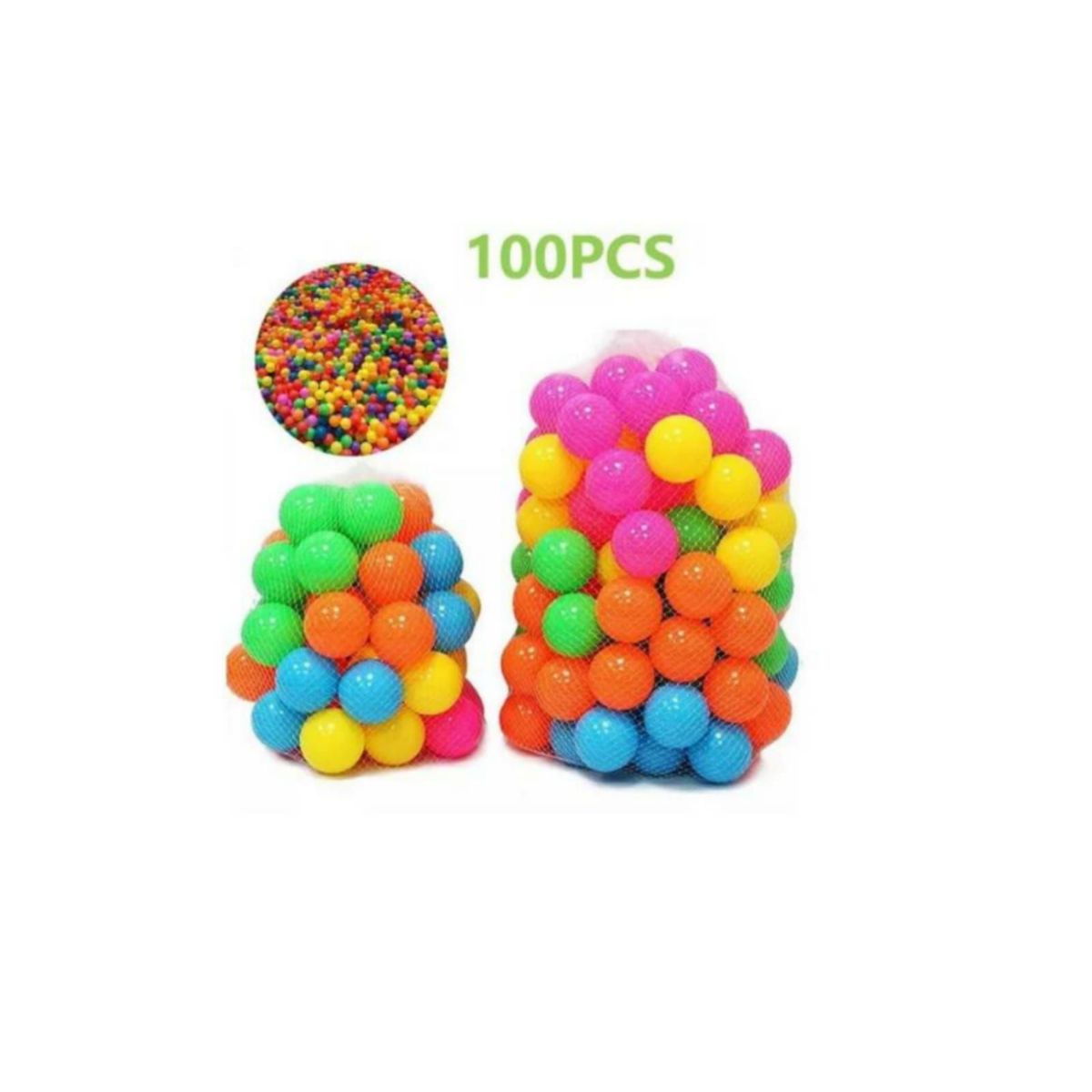 GENERICO - Set de 100 Pelotas Siliconadas Multicolor Nacional