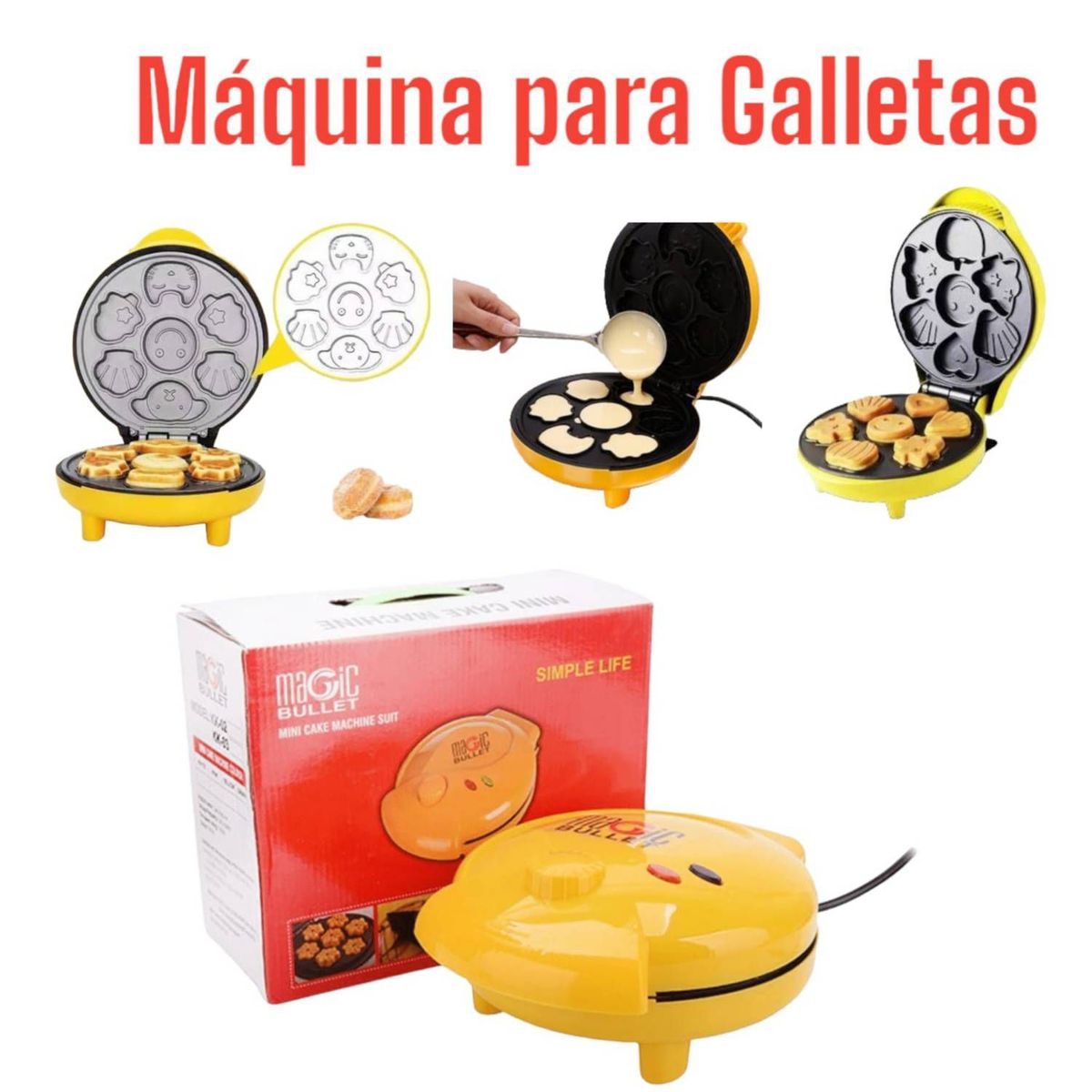 GENERICO - Mini Máquina para Hacer Galletas Caseras Moldes Animados