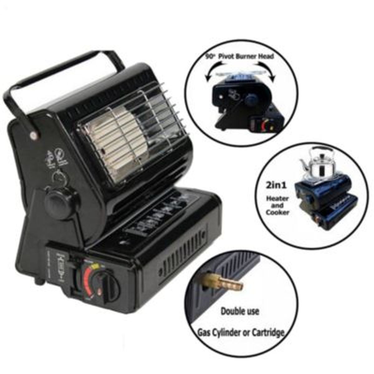 PUREPOWER - Calentadores Portátiles De Gases Al Aire Libre Dobles Calent