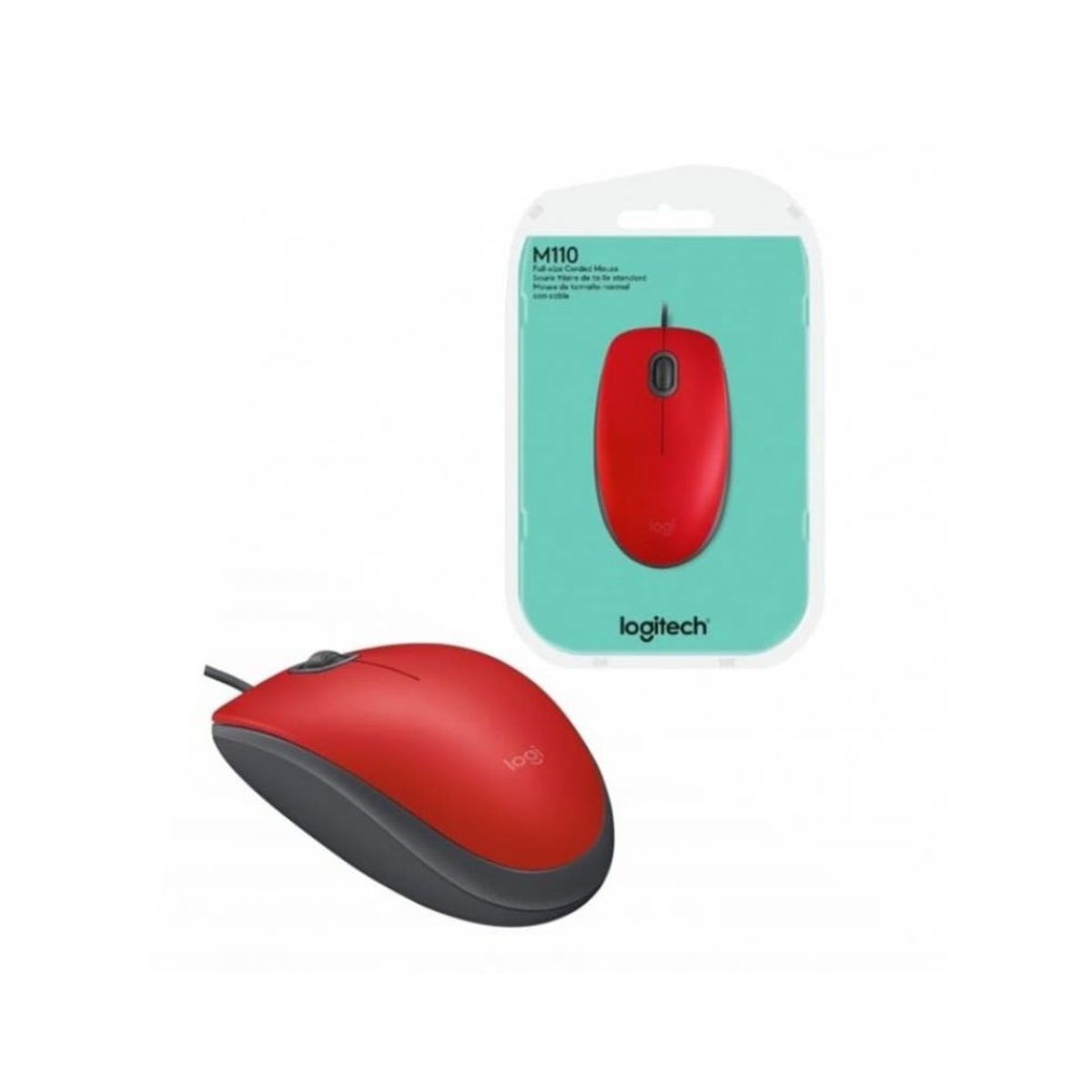 LOGITECH - MOUSE LOGITECH M110 SILENT RED 910-005492