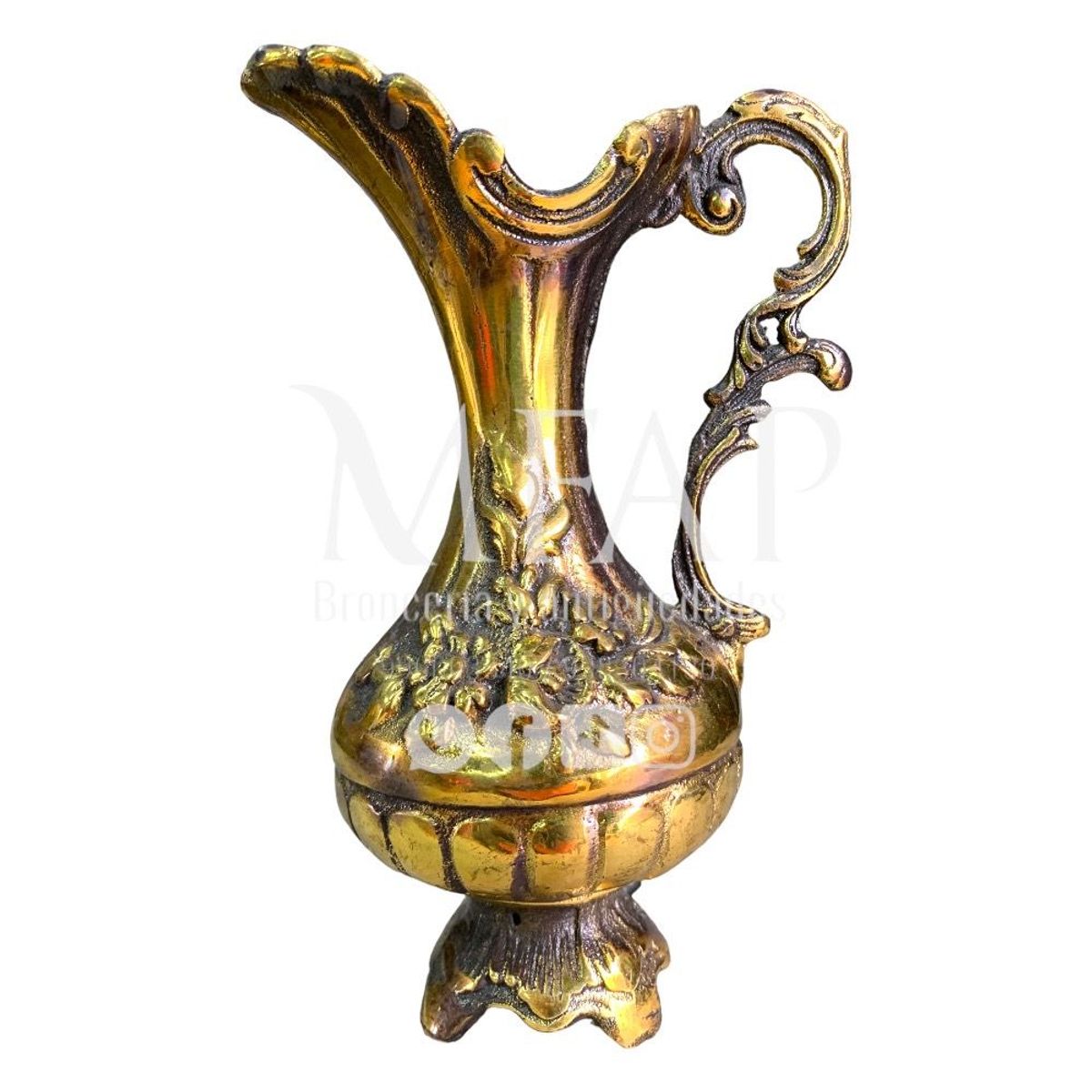 MFAP BRONCERIA Y ANTIGUEDADES - Jarra de bronce 16 cm de alto