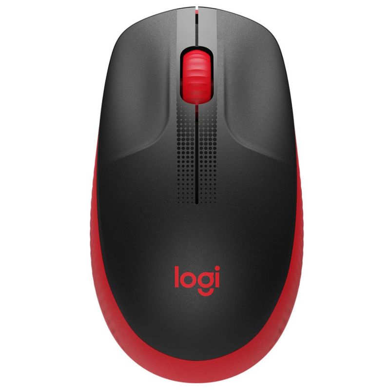 LOGITECH - MOUSE LOGITECH M190 INALAMBRICO NEGROROJO 910-005904