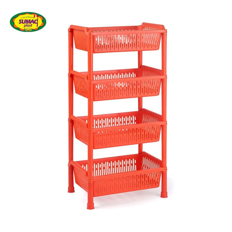 GENERICO - Verdulero Despensero Barcelona Color Entero Sin Ruedas x 4 Sumac