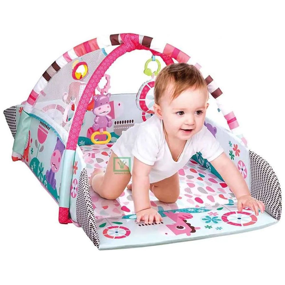 IDEAL - Gimnasio Musical 5 en 1 con Pelotas Rosado