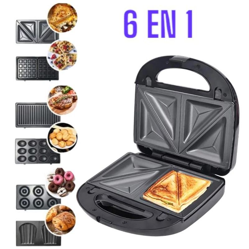 OEM - 6 en 1 Máquina para Donas Sandwich Grill Waffles Donas RAF