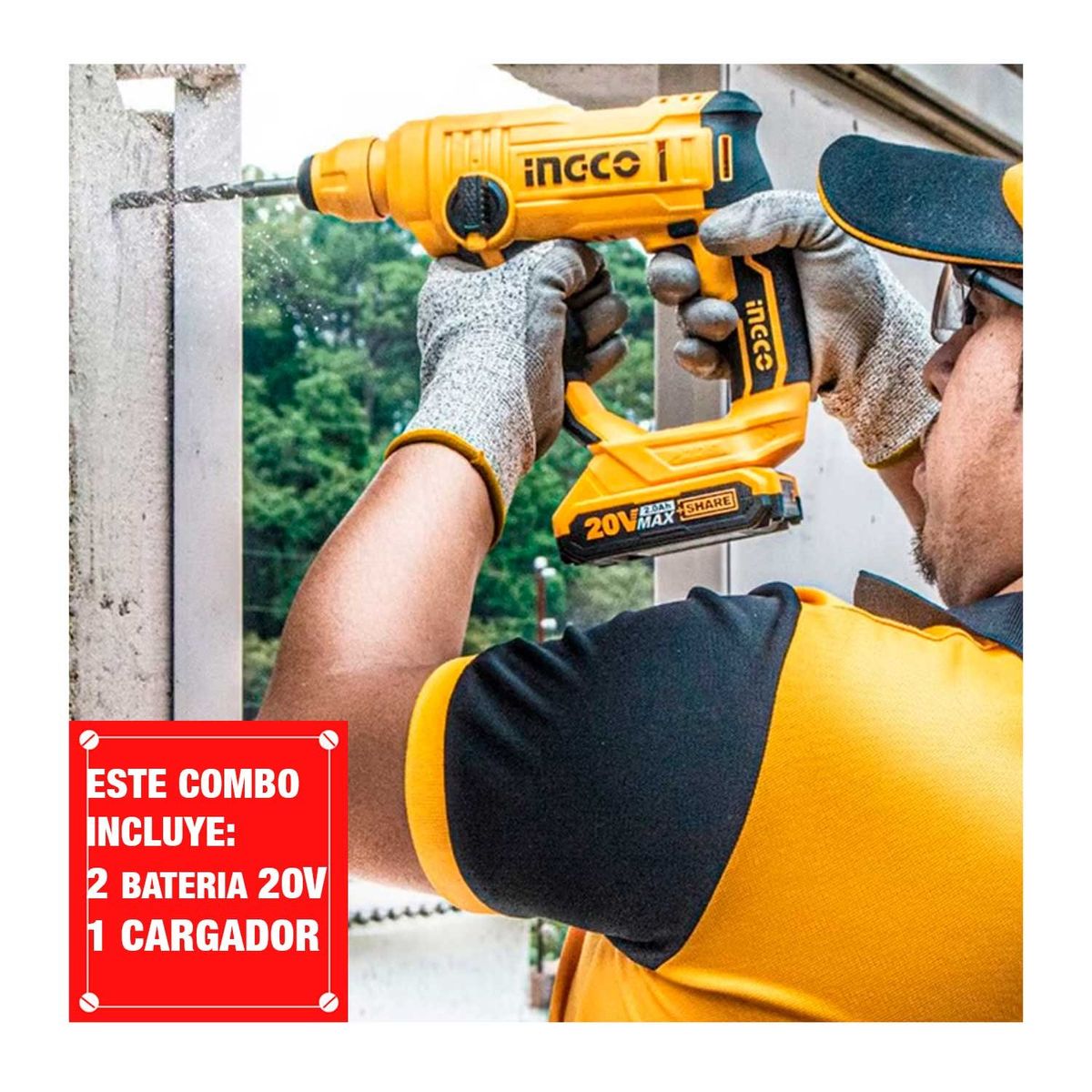 INGCO TOOLS - TALADRO ROTOMARTILLO AMOLADORA ATORNILLADOR IMPACTO BRUSHLES