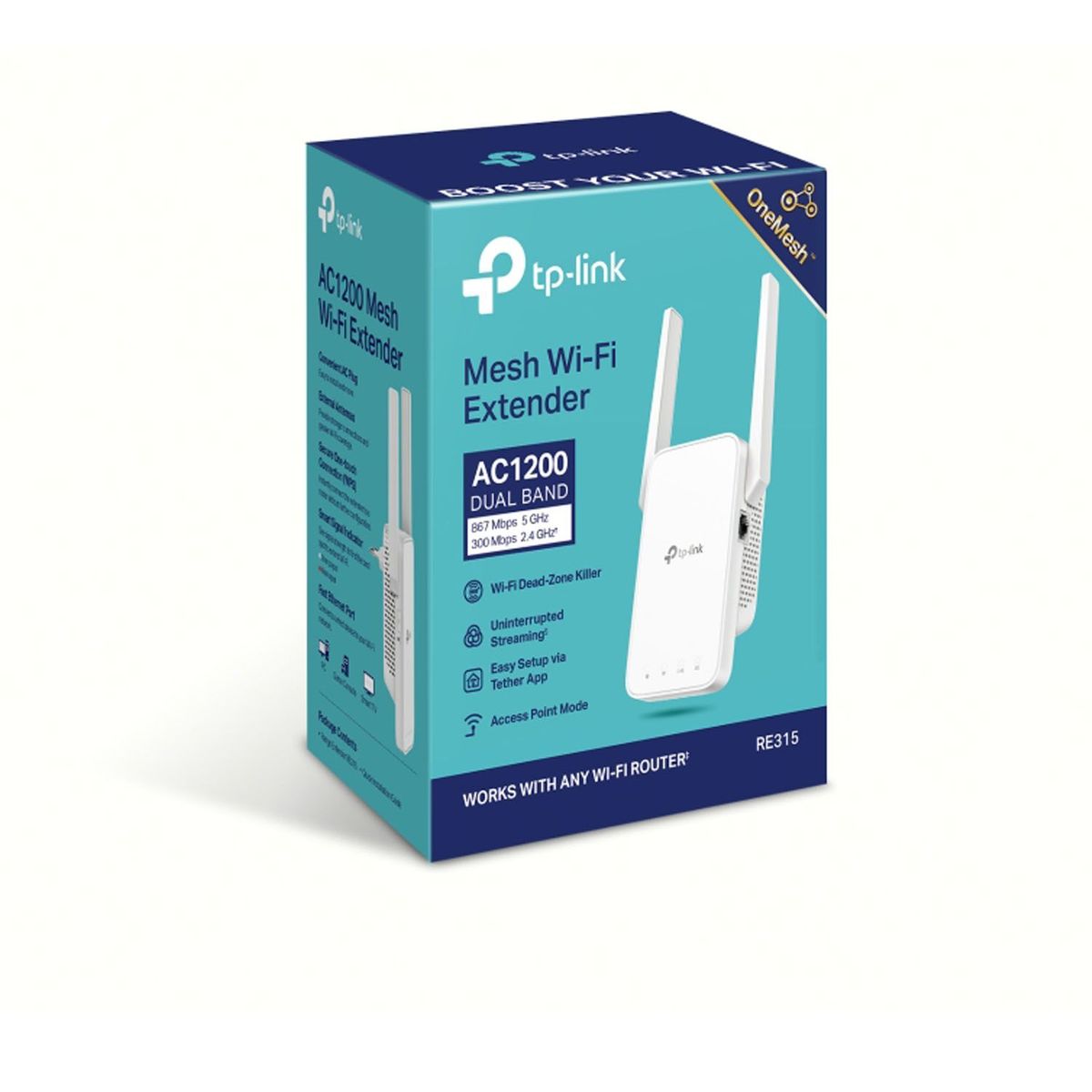 TP LINK - RE315 Extensor de rango Wi-Fi AC1200 OneMesh