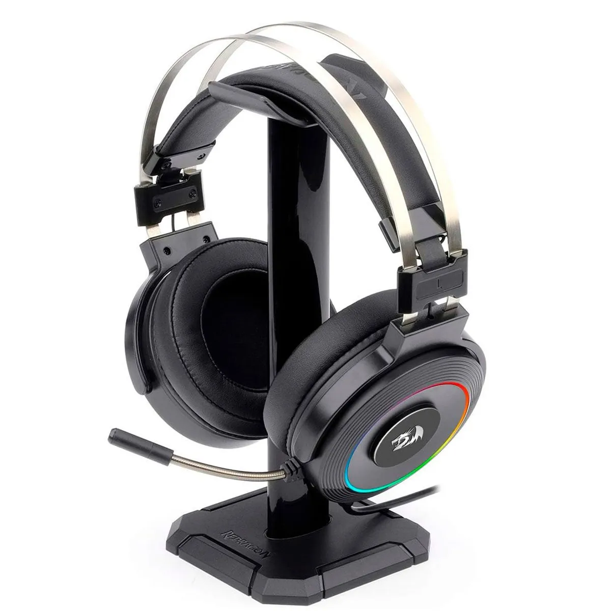 REDRAGON - audifono gamer Redragon H320RGB-1 Lamia 2 black con luz rgb LED