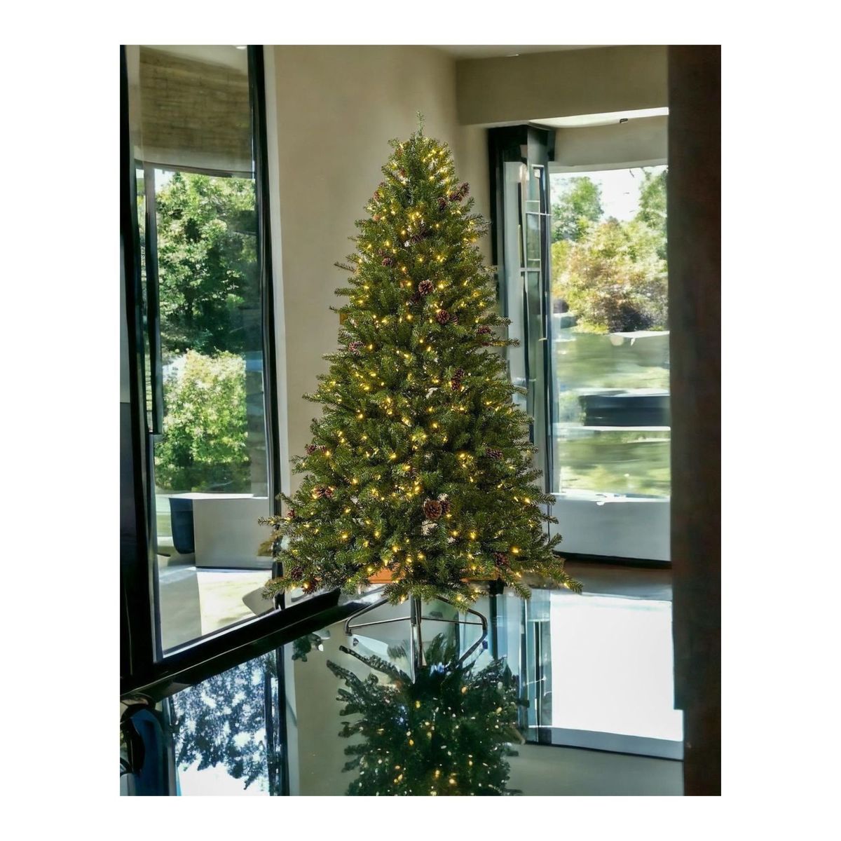 FLORIPA - Árbol de Navidad Verde de 1.80m con Luces y 1016 Ramos LED AM180