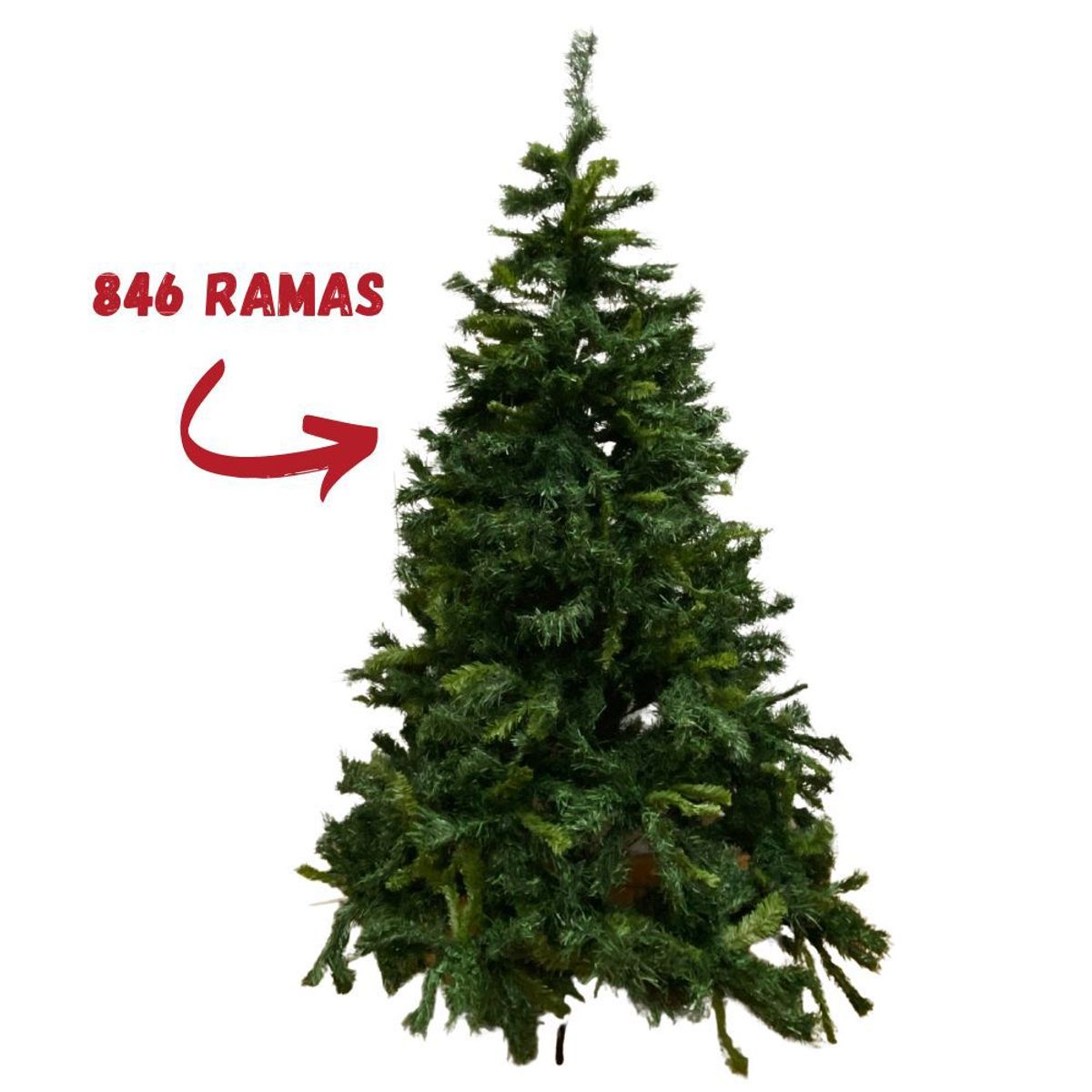 FLORIPA - Árbol de Navidad Verde de 1.80m y 846 ramas  BPIN180