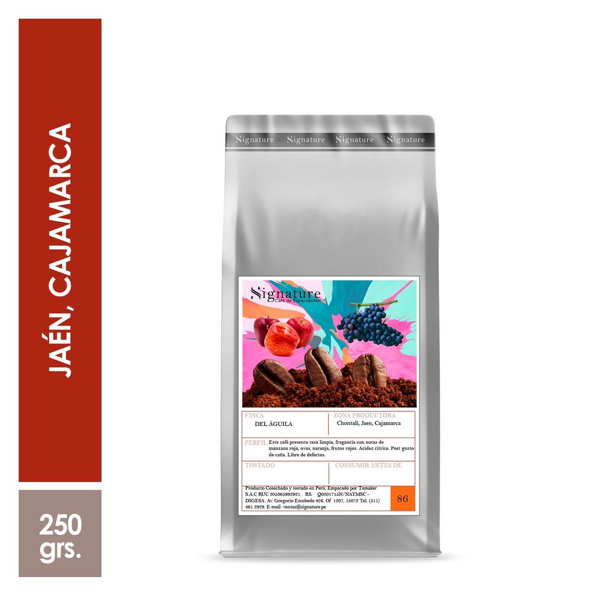 GENERICO - Café de Especialidad 86ptos Cajamarca - en Grano 250 gr