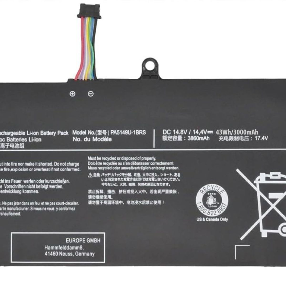 GENERICO - BATERIA PARA LAPTOP TOSHIBA.  PA 5149U. TECRA Z40-A, Z40-B, Z40-C