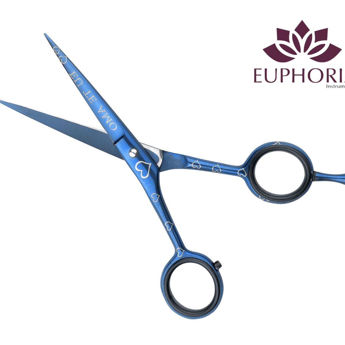 EUPHORIA - Tijeras de corte profesional FILO DE NAVAJA 5.5 Pulgadas de Acero Inoxidable Quirúrgico