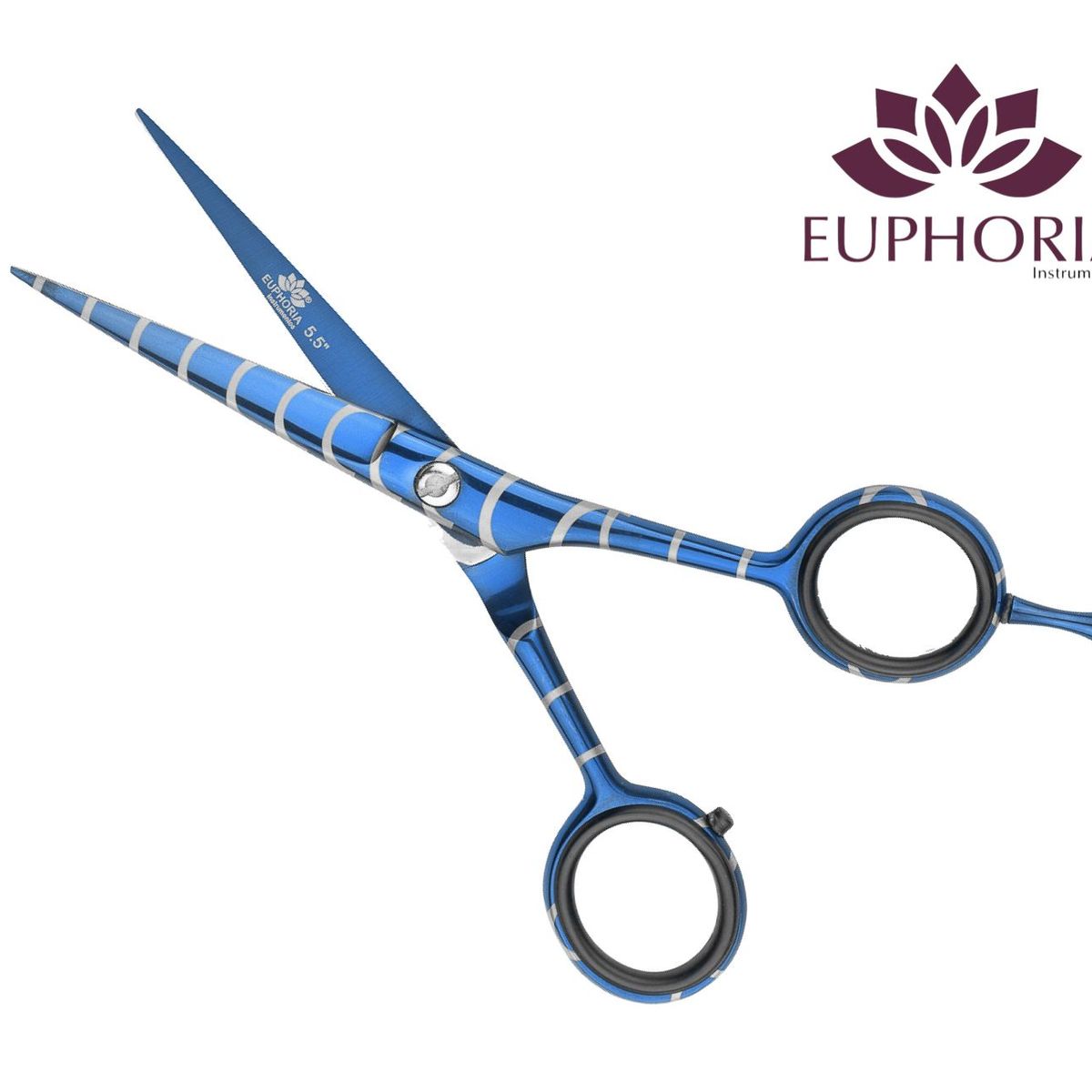 EUPHORIA - Tijeras de corte profesional FILO DE NAVAJA 5.5 Pulgadas de Acero Inoxidable Quirúrgico