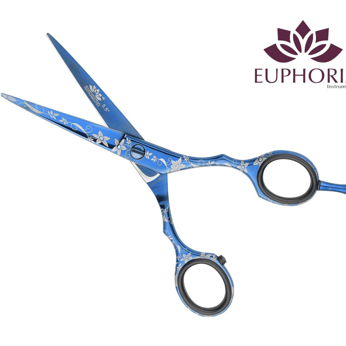 EUPHORIA - Tijeras de corte profesional FILO DE NAVAJA 5.5 Pulgadas de Acero Inoxidable Quirúrgico