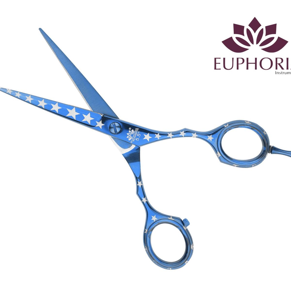 EUPHORIA - Tijeras de corte profesional FILO DE NAVAJA 5.5 Pulgadas de Acero Inoxidable Quirúrgico