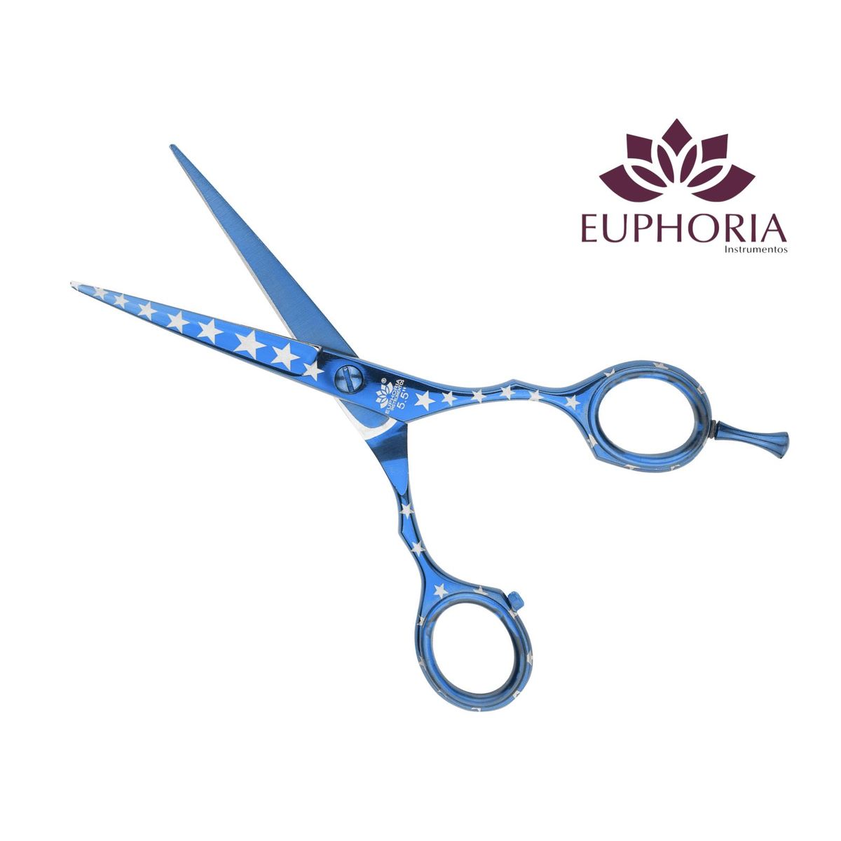 EUPHORIA - Tijeras de corte profesional FILO DE NAVAJA 5.5 Pulgadas de Acero Inoxidable Quirúrgico