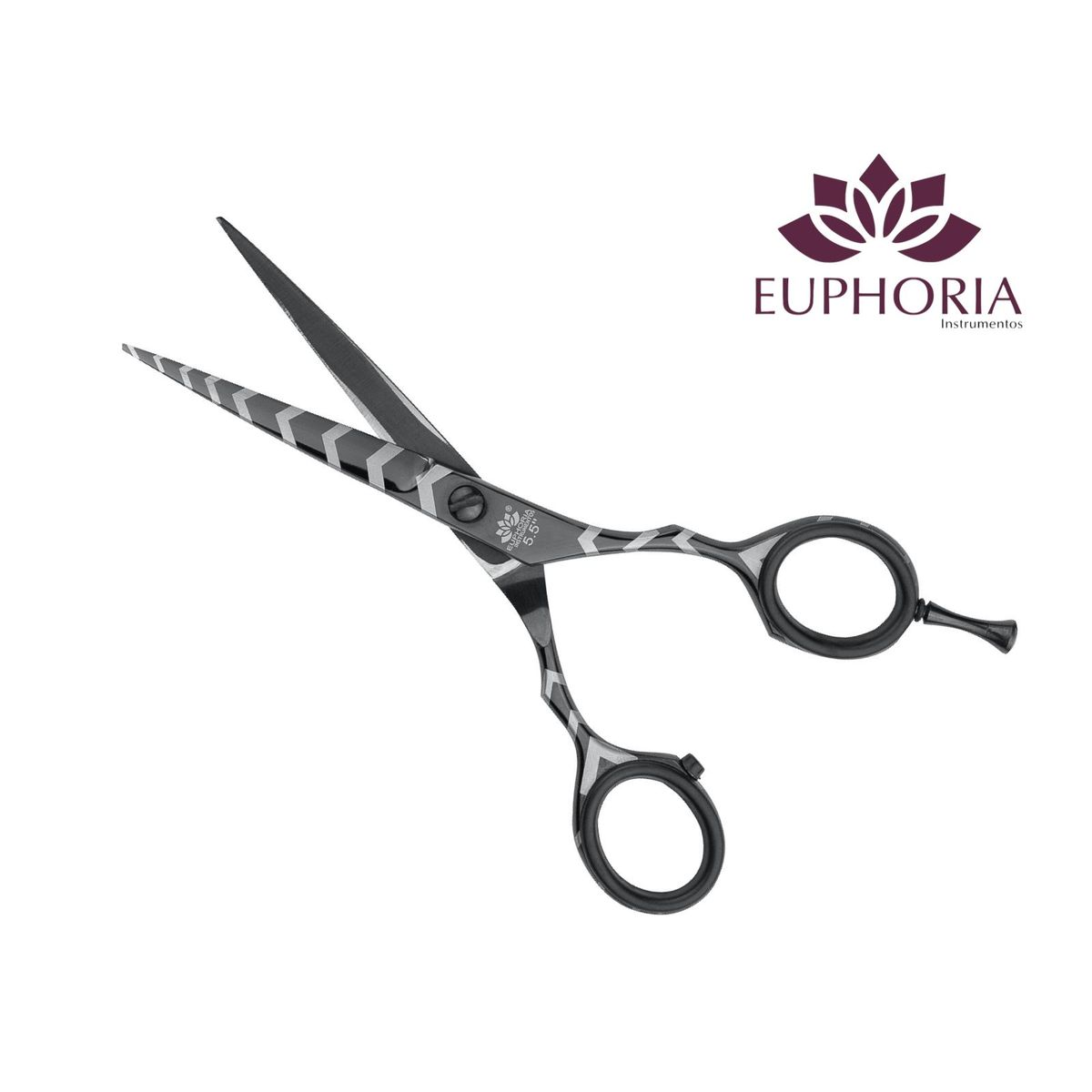 EUPHORIA - Tijeras de corte profesional FILO DE NAVAJA 5.5 Pulgadas de Acero Inoxidable Quirúrgico