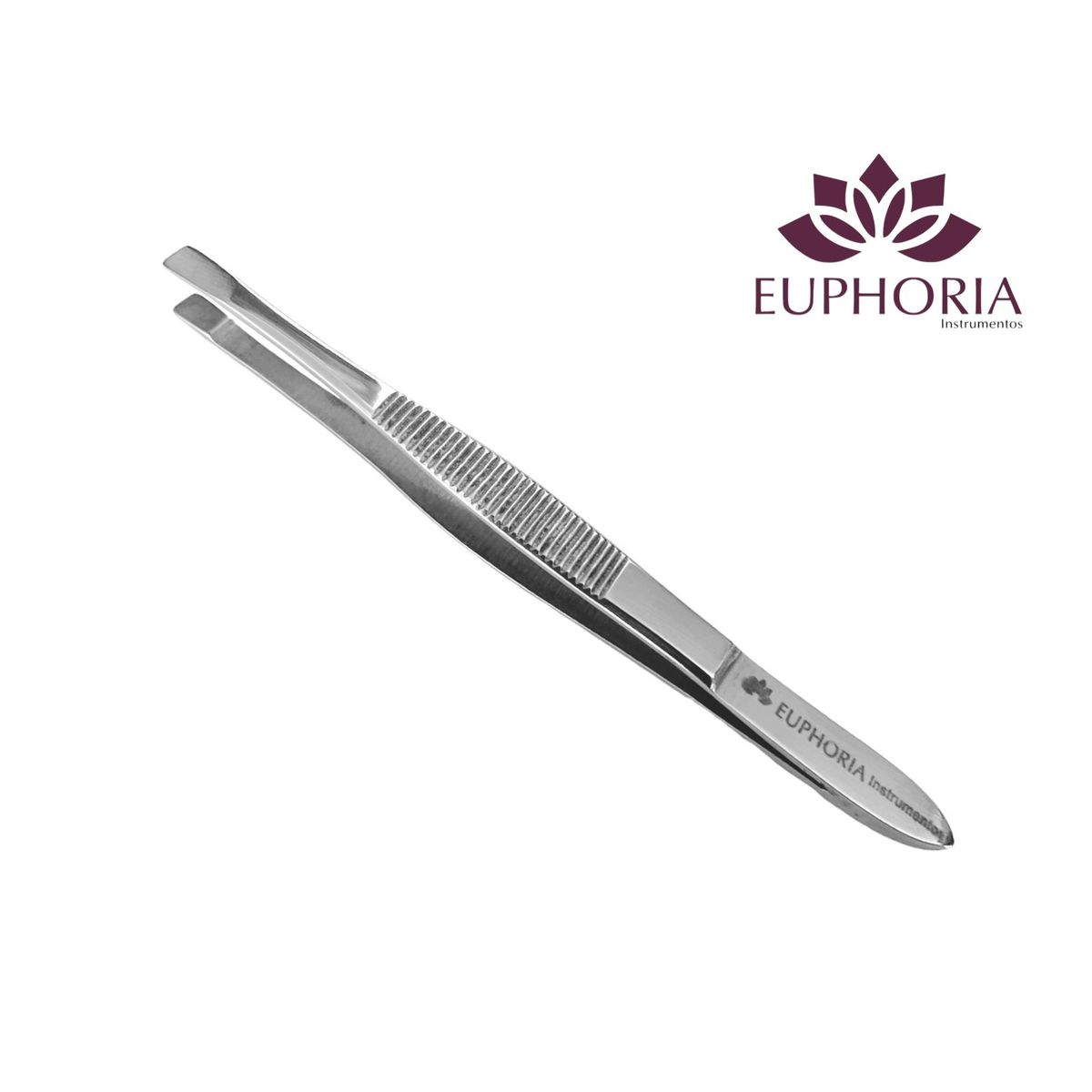 EUPHORIA - Pinzas Depilatoria con Punta Recta de Acero Inoxidable Quirúrgico