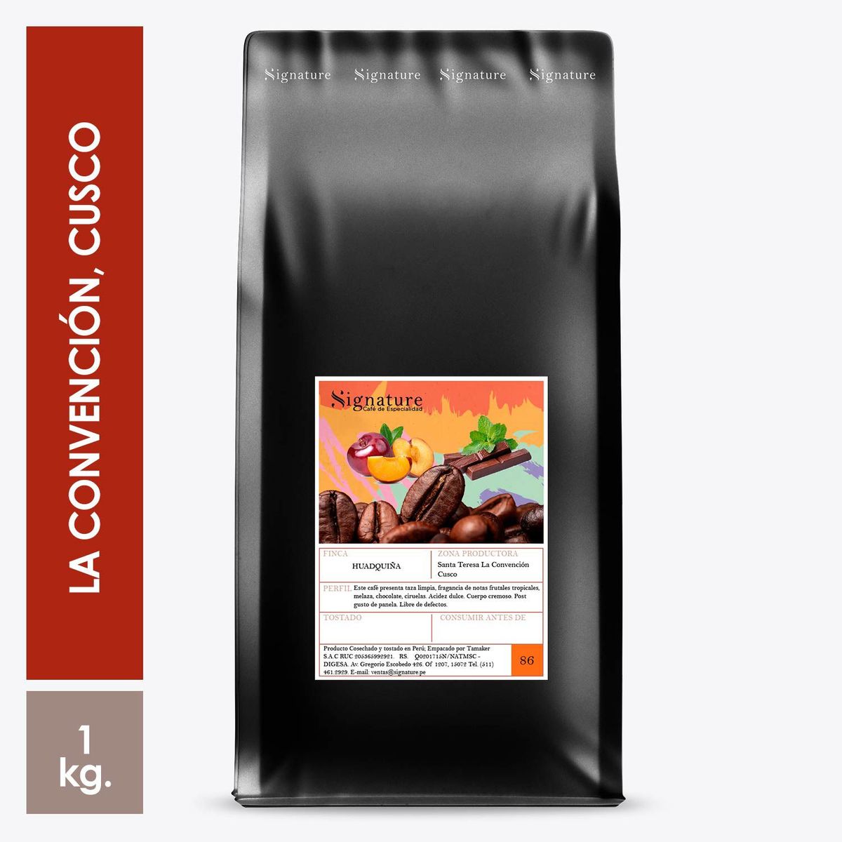 GENERICO - Café de Especialidad 86ptos Cusco - en Grano 1 Kg