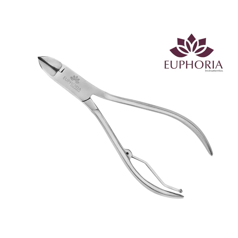 EUPHORIA - Alicate Cortauñas de Acero Inoxidable Quirúrgico para Pedicura Mango Liso