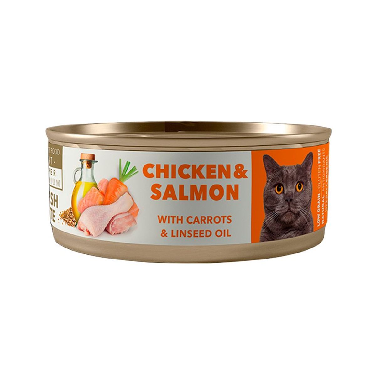 AMITY - Comida Húmeda De Gato Adulto Amity Pollo Y Salmón 80 Gr 12Un