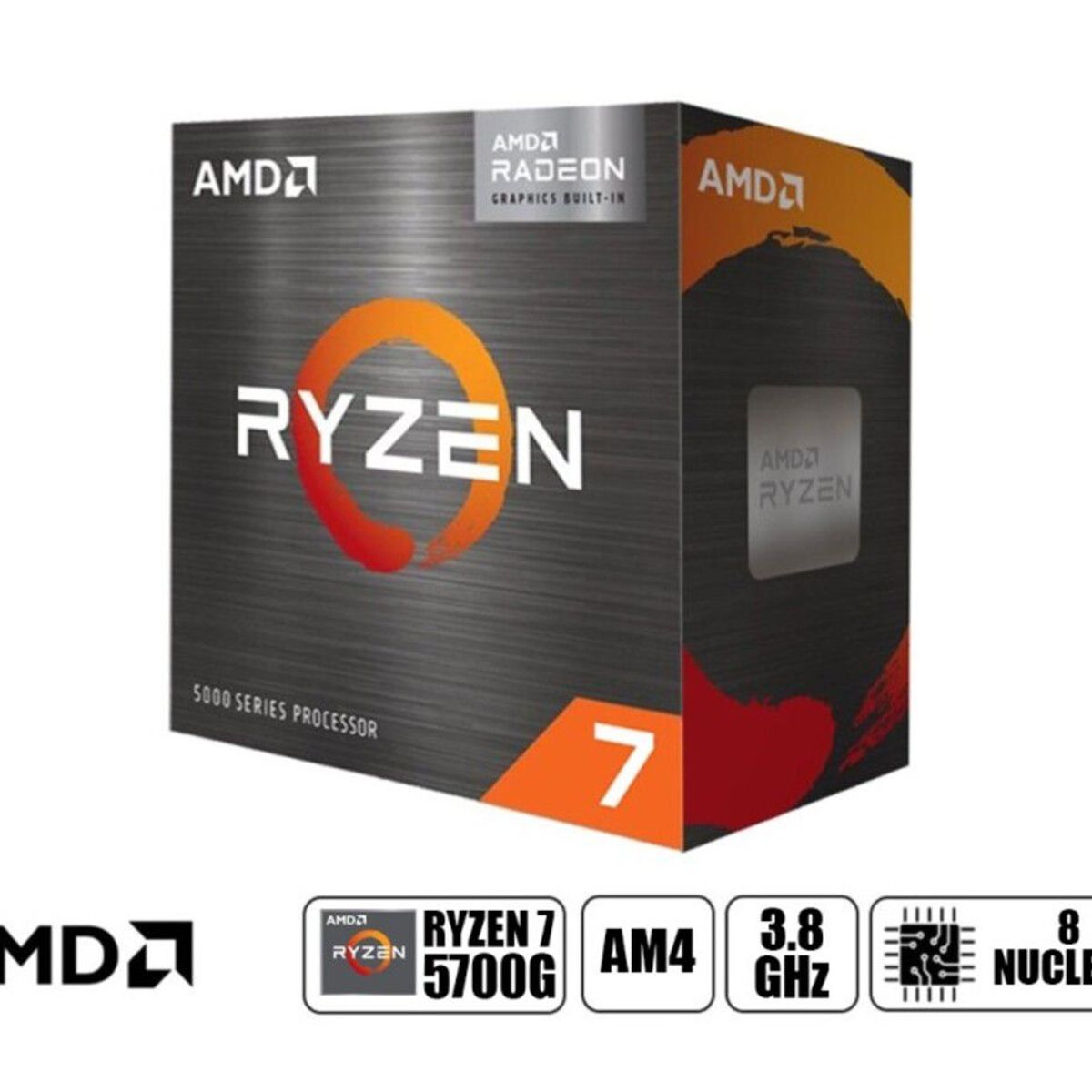AMD - Procesador AMD Ryzen 7-5700G 3.8 GHZ 8 Núcleos