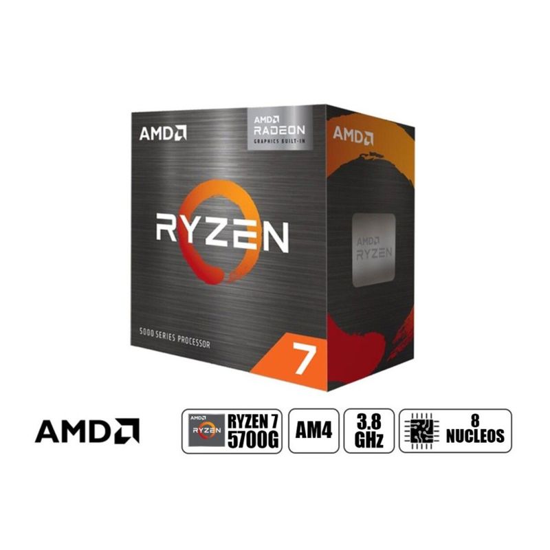 AMD - Procesador AMD Ryzen 7-5700G 3.8 GHZ 8 Núcleos