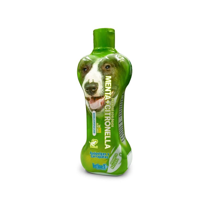 VETLINEX - SHAMPOO NATURAL ANTIPULGAS MENTA Y CITRONELA  500 ML