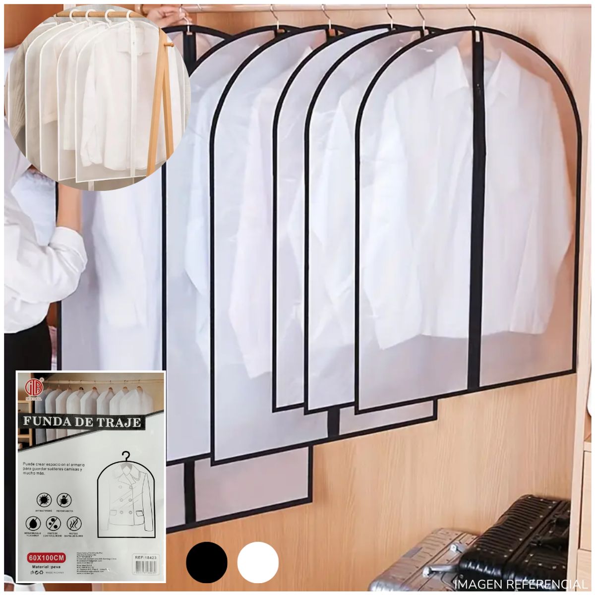 GENERICO - Funda Protectora Antipolvo para Trajes Vestidos