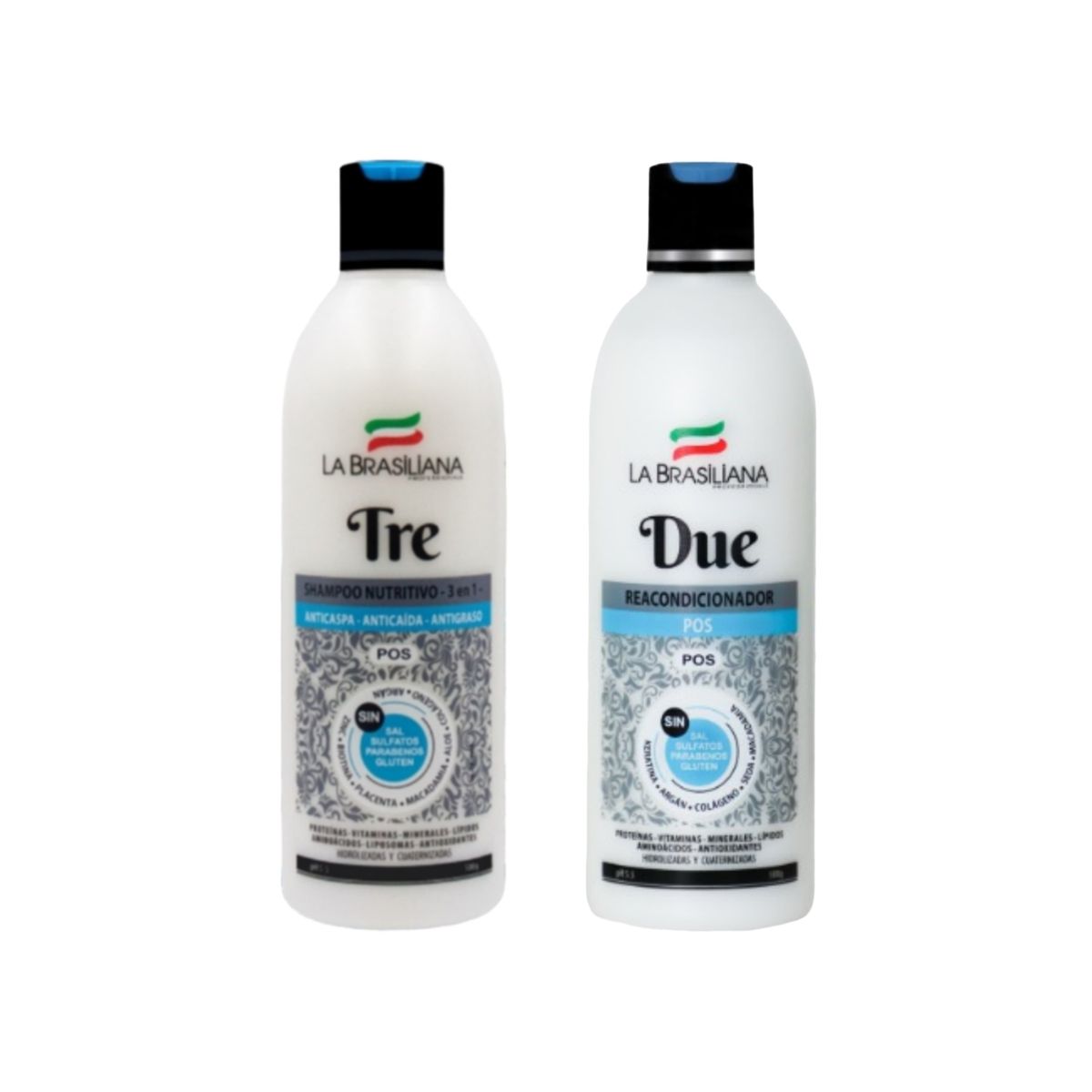 LA BRASILIANA - Pack La Brasiliana - Shampoo TRE + Reacondicionador DUE