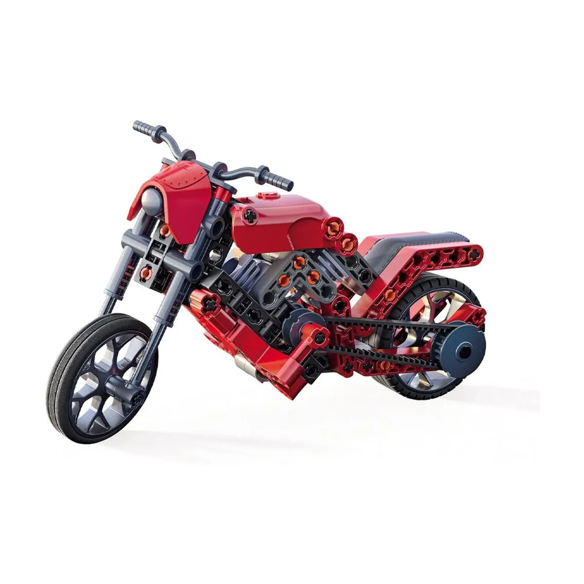 CLEMENTONI - Set de Construcción Mecánica Moto Roadster y Dragster