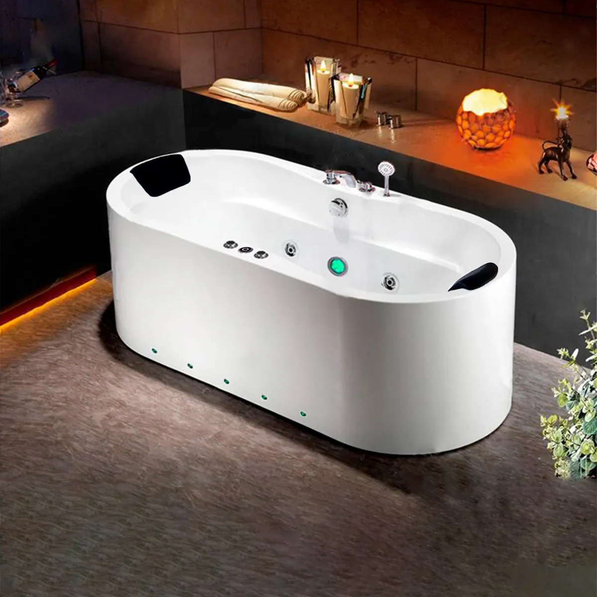 HIDROPLUS - Tina Hidromasaje Aurora C Blanco 1700X800X580mm