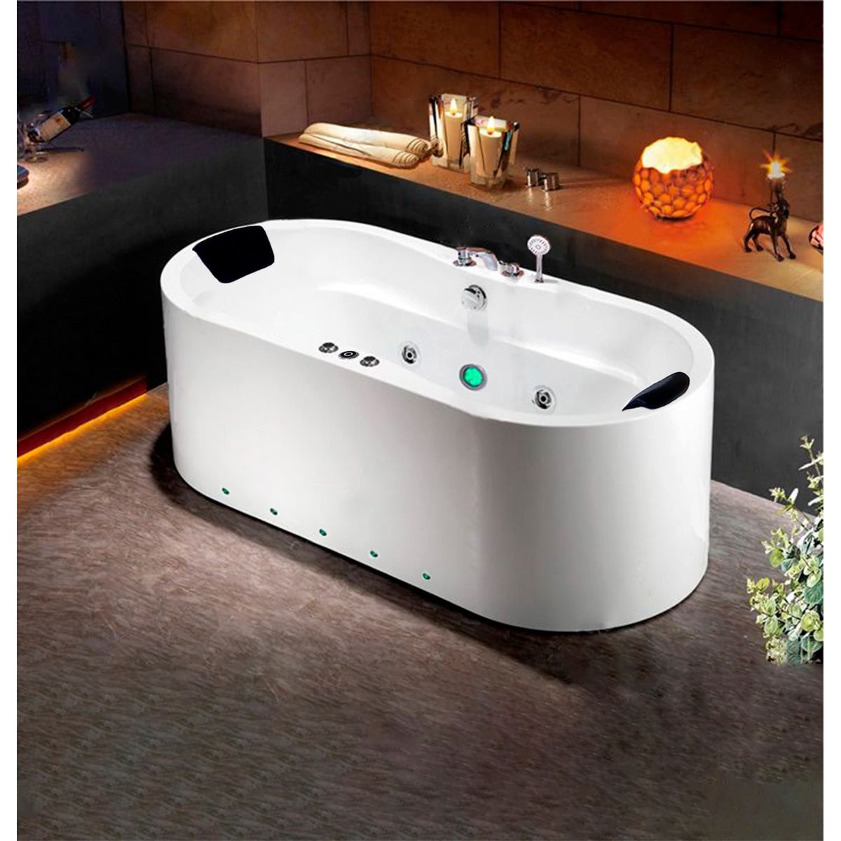 HIDROPLUS - Tina Hidromasaje Aurora C Blanco 1700X800X580mm