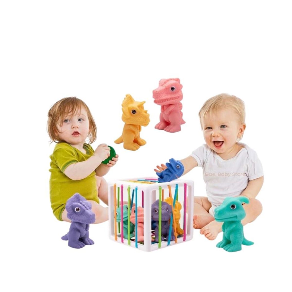 GENERICO - JUGUETE SENSORIAL FORMA DE CUBO DINO